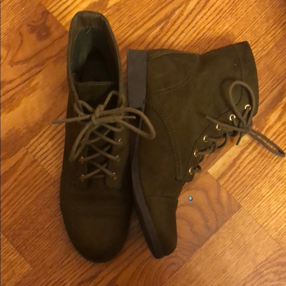 Forever 21 Olive Combat Boots